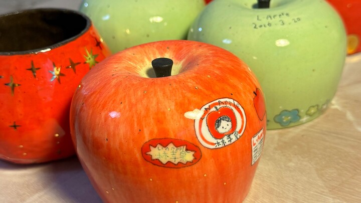 🍎🍏เปิดเตาอบแก้วแอปเปิลหนึ่งเตา!