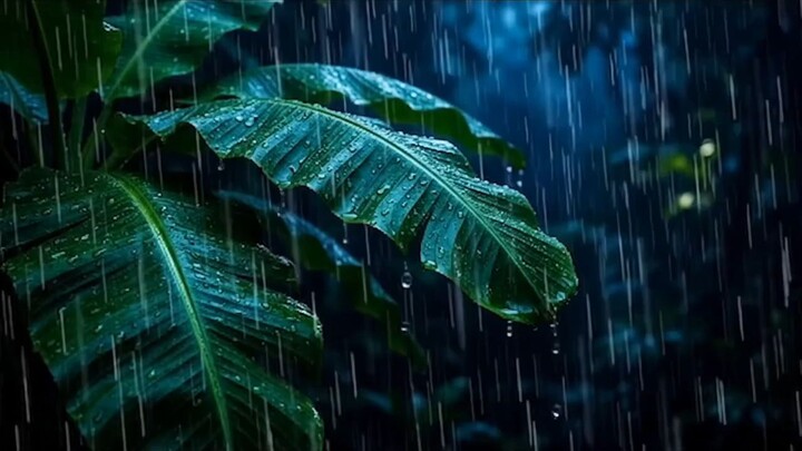 Fall Asleep in 5 MINUTES | Heavy Tropical Rain on Banana Leaves (1 Hour Rain Sounds for Sleeping)