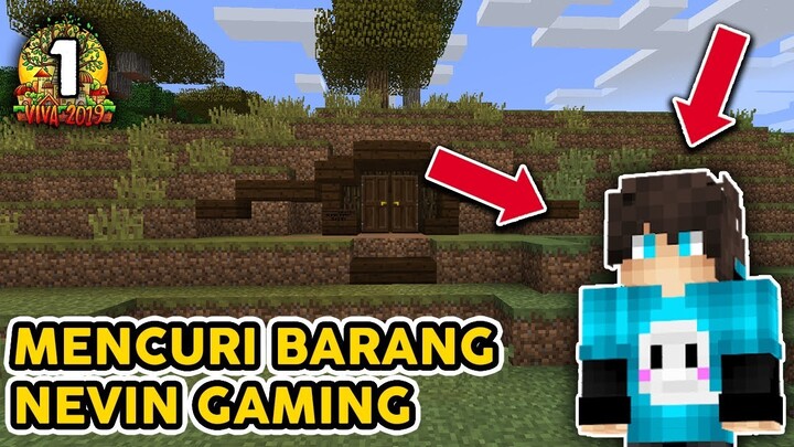 MENCURI BARANG NEVINGAMING DAN MEMBUAT RUMAH HOBBIT - VIVA SMP #1 (Minecraft Multiplayer Indonesia)