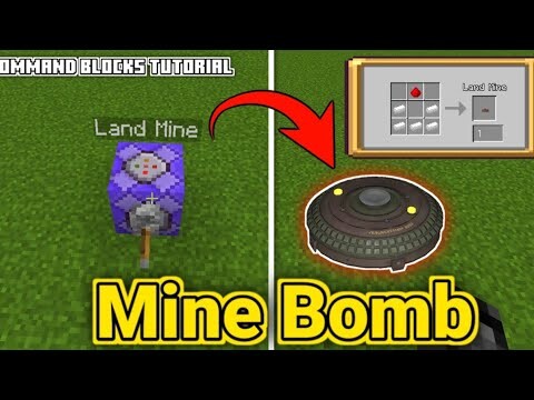 Create a Land Mine Bomb in Minecraft using 1 Command Block only