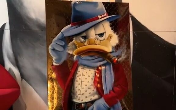 Kolosova_art | ภาพวาดสีน้ำมัน "Holmes Duck"