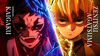 ngeri banget battle epic, 🔥 zenitsu vs kaigaku😈 se pecah ini❗💥