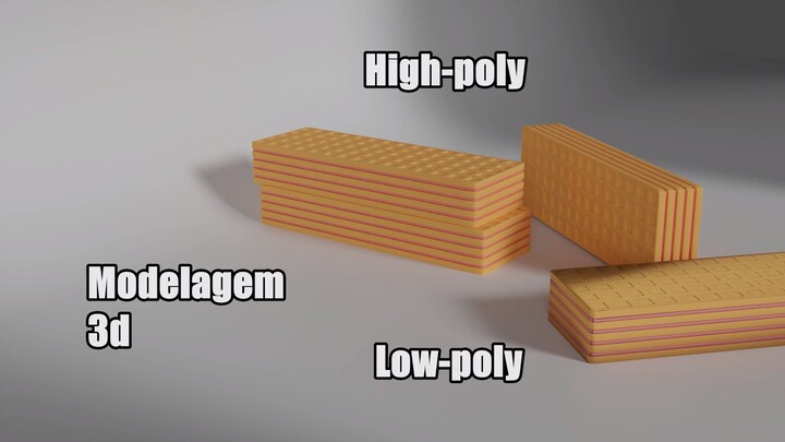 Biscoito/wafer Modelagem 3d no Blender, timelapse, vídeo acelerado em 10x