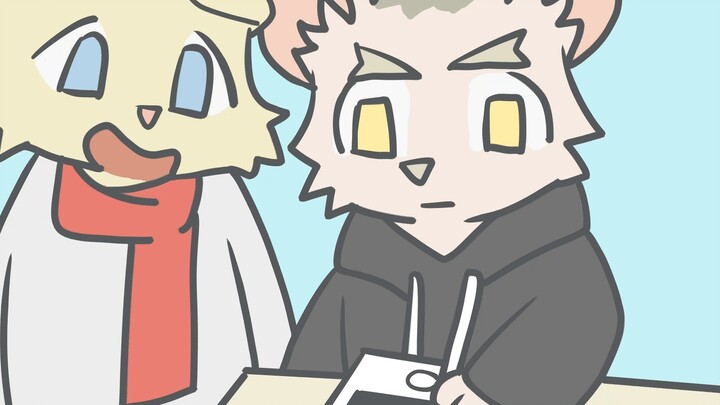 Daily life of color blind people in the art academy!!