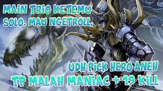 KETEMU PUBLIC SOLO MAU NGETROL.. KITA KASI TAU ZILONG SEKALI TUSUK MUSUH MENINGGAL! 19 KILL+MANIAC