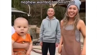 Funny family funny baby