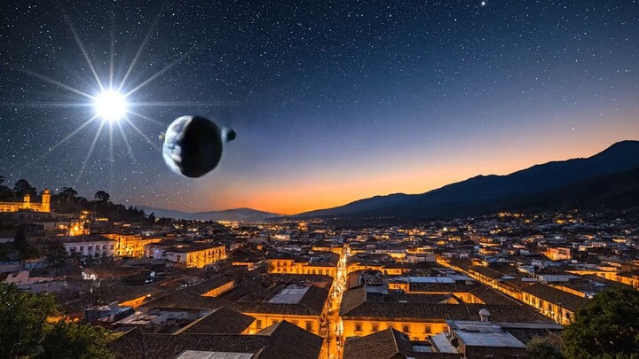 Segmento de noticias astronómicas sobre el eclipse parcial de Luna visible desde