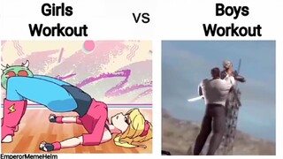 Girls Workout Vs Boys Workout