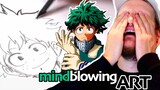 Illustrator REACTS to famous MANGA ARTISTS DRAWING