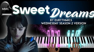 Sweet Dreams (Are Made of This) - (Wednesday Season 2 version) piano cover / tutorial + sheet
