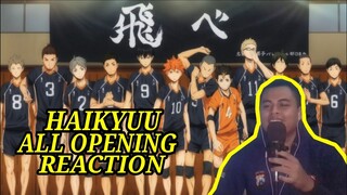 Haikyuu All Opening Reaction (1-7)(Indonesia)(Reaksi) Bongol Pika