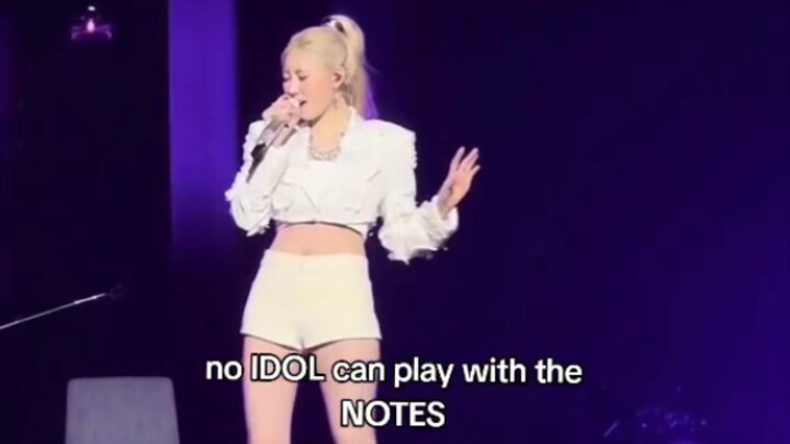 She proves she’s not lip-syncing by effortlessly playing with every note.