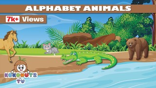 Alphabets Animals Names | KokonutzTV Nursery Rhymes & Songs |