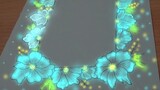 ibisPaint | Glow art floral frame | speedpaint
