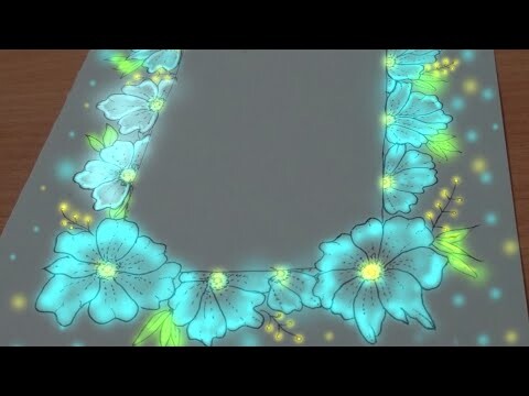 ibisPaint | Glow art floral frame | speedpaint