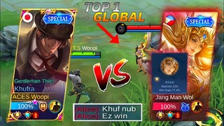 TOP GLOBAL KHUFRA VS TOP GLOBAL ALICE! | WHO WILL WIN?! | MLBB