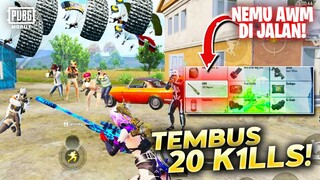 TIDAK SENGAJA DAPAT AWM DI JALAN LANGSUNG FULL BARBAR! TEMBUS 20 K1LLS! - PUBG MOBILE