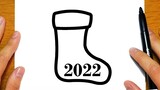 BELAJAR MELUKIS 2022 - SELAMAT TAHUN BARU!! | Lukisan yang mudah