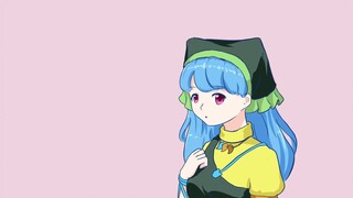 After pressing a strange button, the girl turned into a bed.