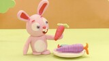 Baby Rabitt Stop motion cartoon for kids - BabyClay animation