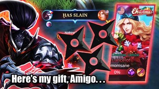 CHRISTMAS is coming, so I GIFT LANCELOT a SHURIKEN | HAYABUSA GAMEPLAY 2022 | MLBB