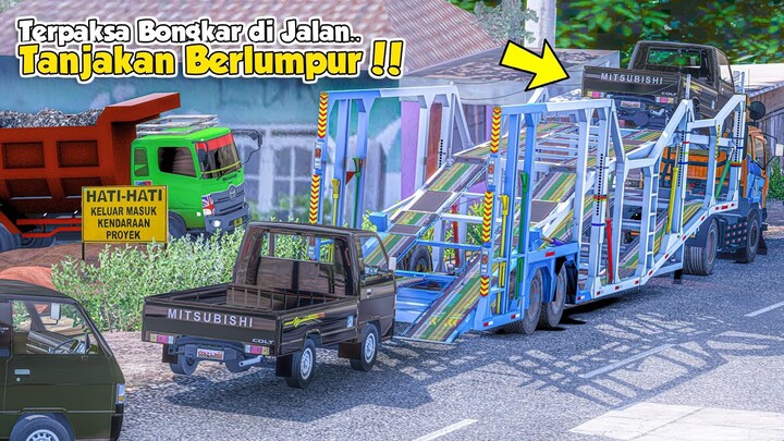 TANJAKAN BERLUMPUR !! FUSO FIGHTER BONGKAR MUATAN L300 Euro 4 di JALAN