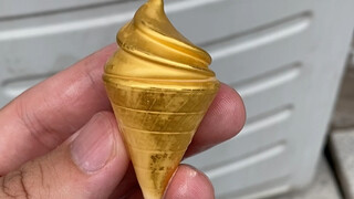 纯金冰淇淋，有效降温！