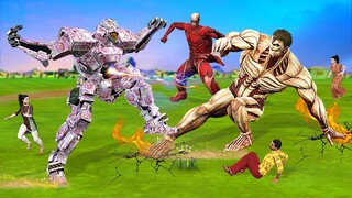 मनी जेसीबी रोबोट Vs बड़ा राक्षस Money JCB Robot Vs Titan Monster Hindi Kahaniya Story In Hindi Comedy