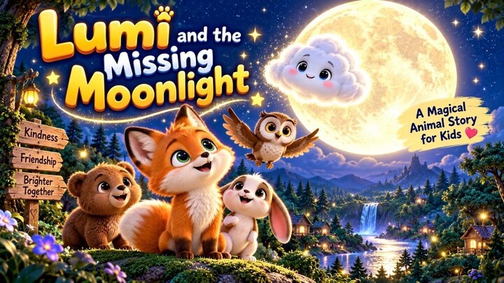 Lumi and the Missing Moonlight 🌙🦊 | A Magical Animal Story for Kids | Bambino Stars