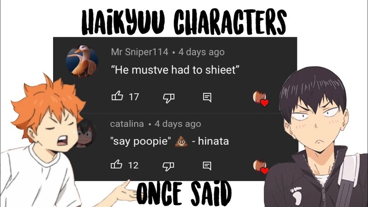 haikyuu characters once said