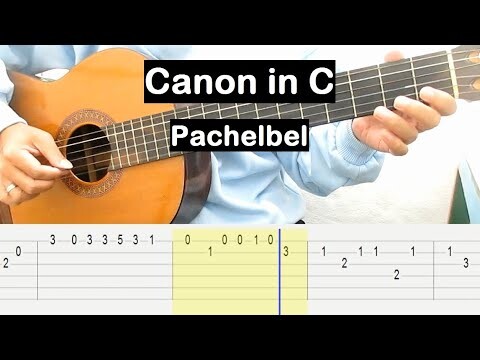 Canon in C Guitar Tutorial (Pachelbel) Melody Guitar Tab Guitar Lessons for Beginners