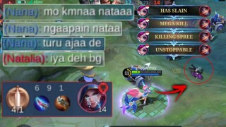 Nana Lock Natalia Sampe Coklat 😭🤟 - Auto Kena Mental!! Gameplay Nana - Mobile Legends