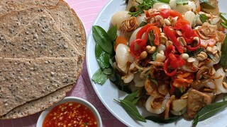 gỏi gà chôm chôm. món ăn chay đơn giản nhưng rất ngon