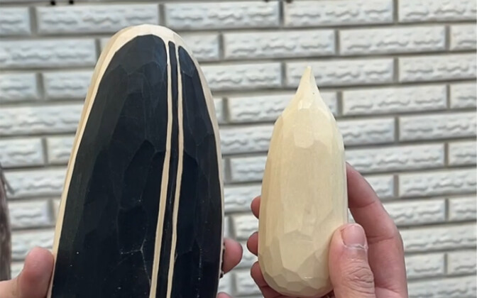 【Kayu Kevin】Berapa banyak biji melon besar ini yang bisa Anda makan dalam sekali gigit?