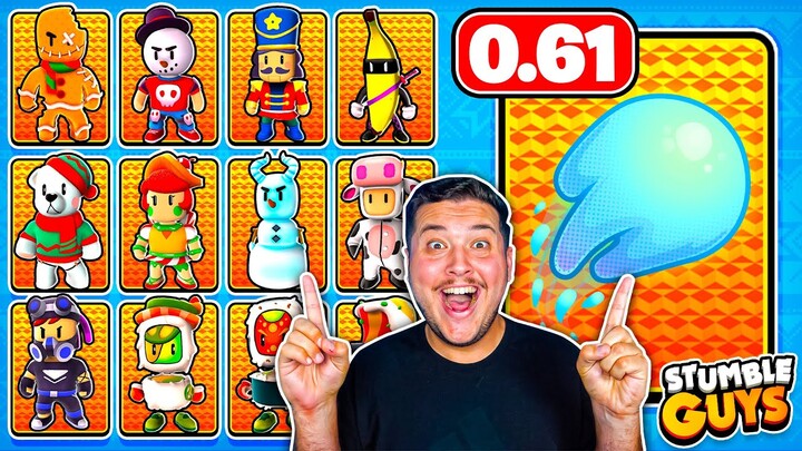 NUEVO EMOTE ESPECIAL y NUEVAS SKINS *NAVIDAD* en STUMBLE GUYS 0.61! 😱