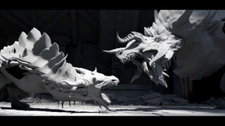 Awesome dragon battle animation