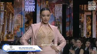 Á hậu Kim Duyên catwalk first face BST Motherland của NTK Linh San