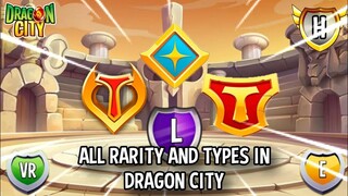 ALL RARITY AND TYPES IN DRAGON CITY 2021