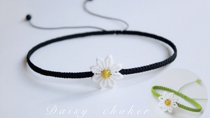 【Đan dây】Câu chuyện hoa cúc: Dây đeo cổ choker hoa cúc nhỏ – Hướng dẫn tự làm; có lẽ đây là sản phẩm