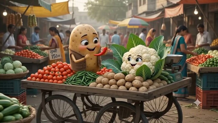 aalu or govi ka Ai animation video