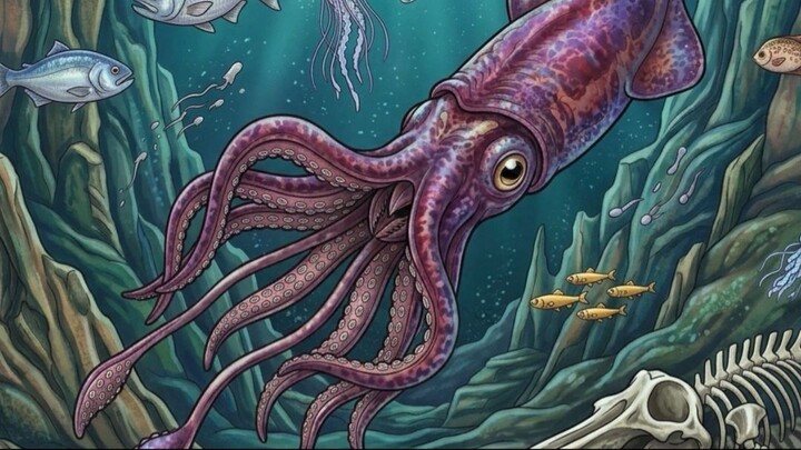 猜猜这是什么动物？🦑 巨型鱿鱼｜儿童动物谜语