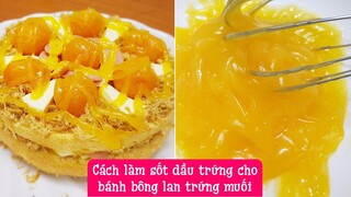 Cách làm Sốt dầu trứng cho món Bánh Bông lan Trứng muối cực đơn giản