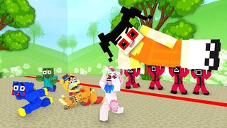 Monster School : Devil Squid Game Doll x Fnaf Freddy x Baby Zombie - Minecraft Animation