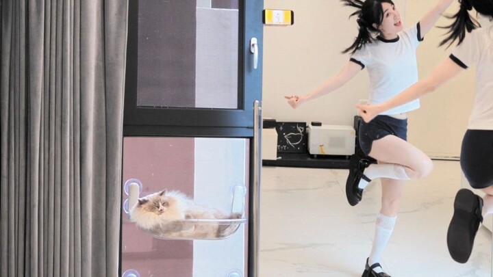 【Yuzujiang】After putting the two kids to sleep, I did some 2D aerobics at home! Telepathic beam~~