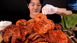 Mukbang sò điệp sốt cay phần 1 #anngon