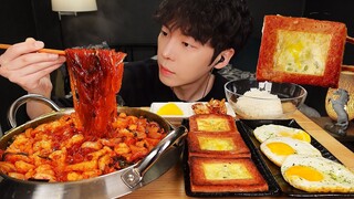 MUKBANG | 집밥! 직접 만든 매운 낙곱새 & 계란 통스팸, 김치 간장계란밥 먹방 | RECIPE KOREAN HOME FOOD الأرز المنزل Nhà gạo