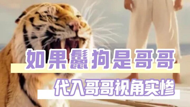If the hyena is the older brother, the zebra is the father, and the chimpanzee is the mother, then m