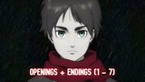 Shingeki no Kyojin All Openings + Endings (1-7)(HD)[進撃の巨人][Attack on Titan]