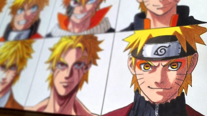 How can you draw Naruto using 12 anime styles?
