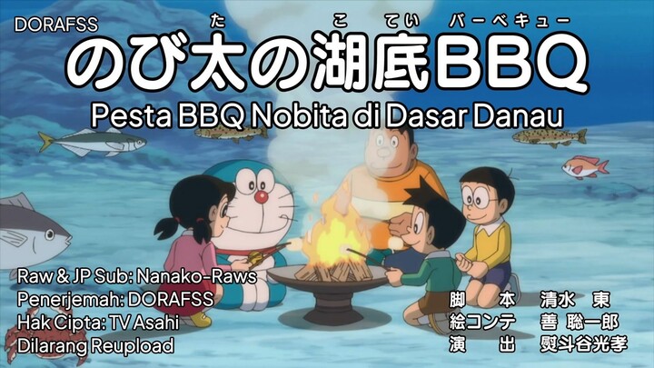 Doraemon 906AB Sub Indo & Eng Terbaru : Pesta BBQ di Dasar Danau & Giant Jadi Polisi?